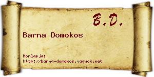 Barna Domokos névjegykártya